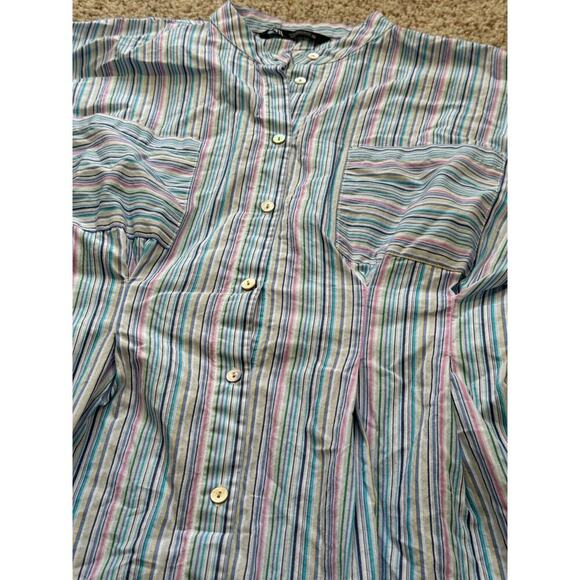 ZARA pin stripe SHIRT DRESS, size small, Crisp feel, lightweight - Picture 5 of 7